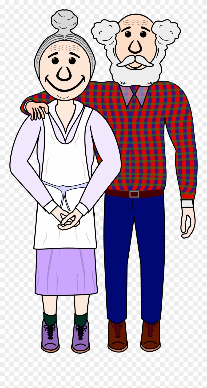 Clipart - Old Couple Clipart Png Transparent Png