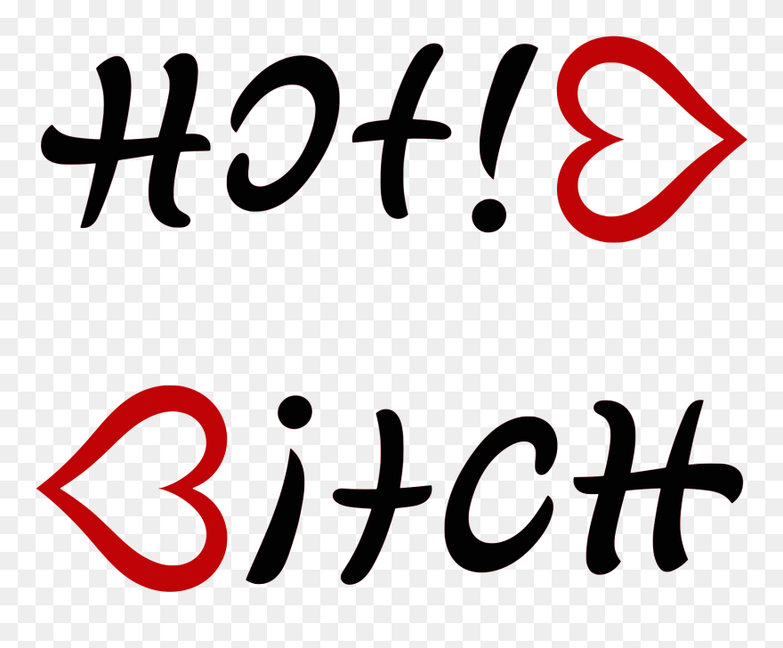 Tattoo Clip Art Ambigram Flash Old School - Ambigram Tattoo Bitch - Png Download