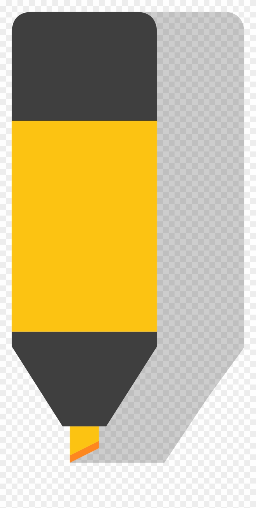 Free To Use Public Domain Office Clip Art - Subrayador Amarillo Png Transparent Png