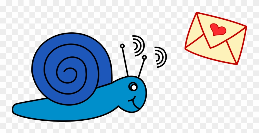 Snail Mail Email Drawing - Snail Mail Clipart - Png Download