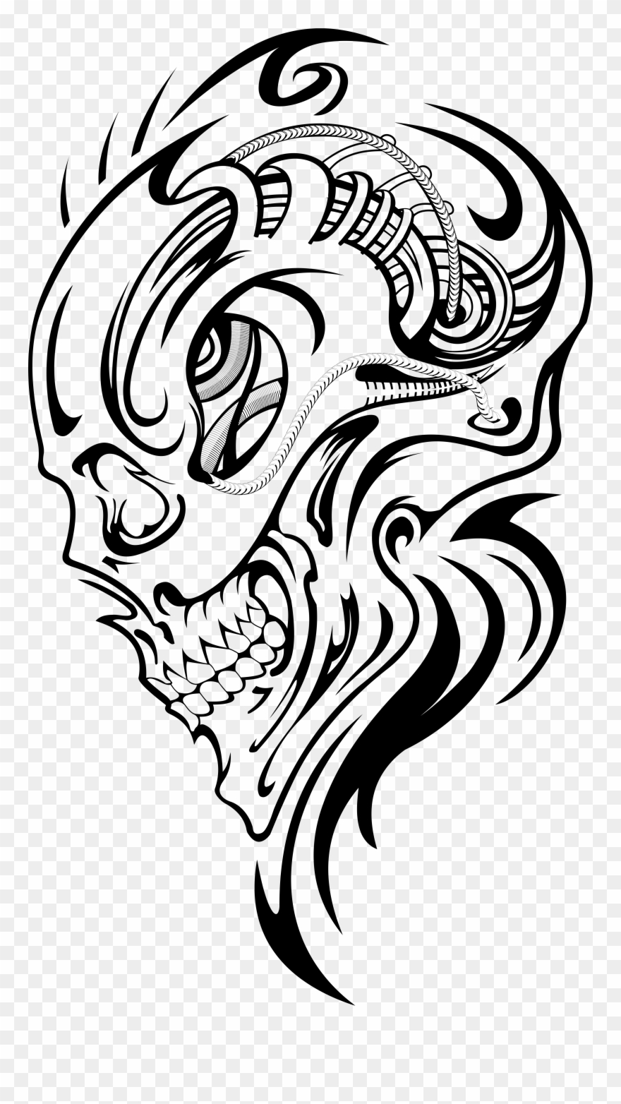 Vector Transparent Library Achilles Drawing Tattoo - Tatuajes Temporales Calaveras Clipart