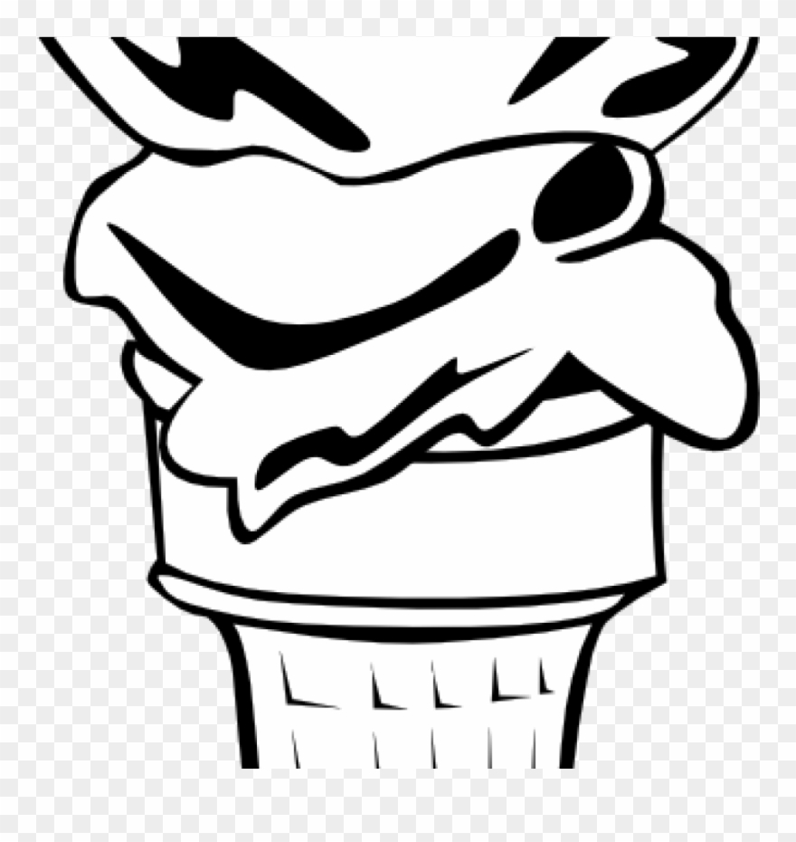 Ice Cream Clipart Black And White Ice Cream Clipart - Ice Cream Cone Clip Art - Png Download