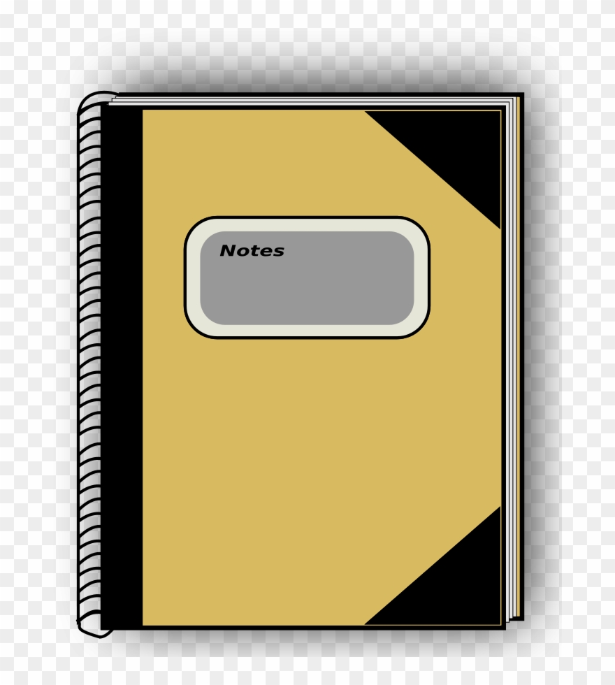 Svg Black And White Library Graphics Of Books Notebook - Notebook Clip Art - Png Download