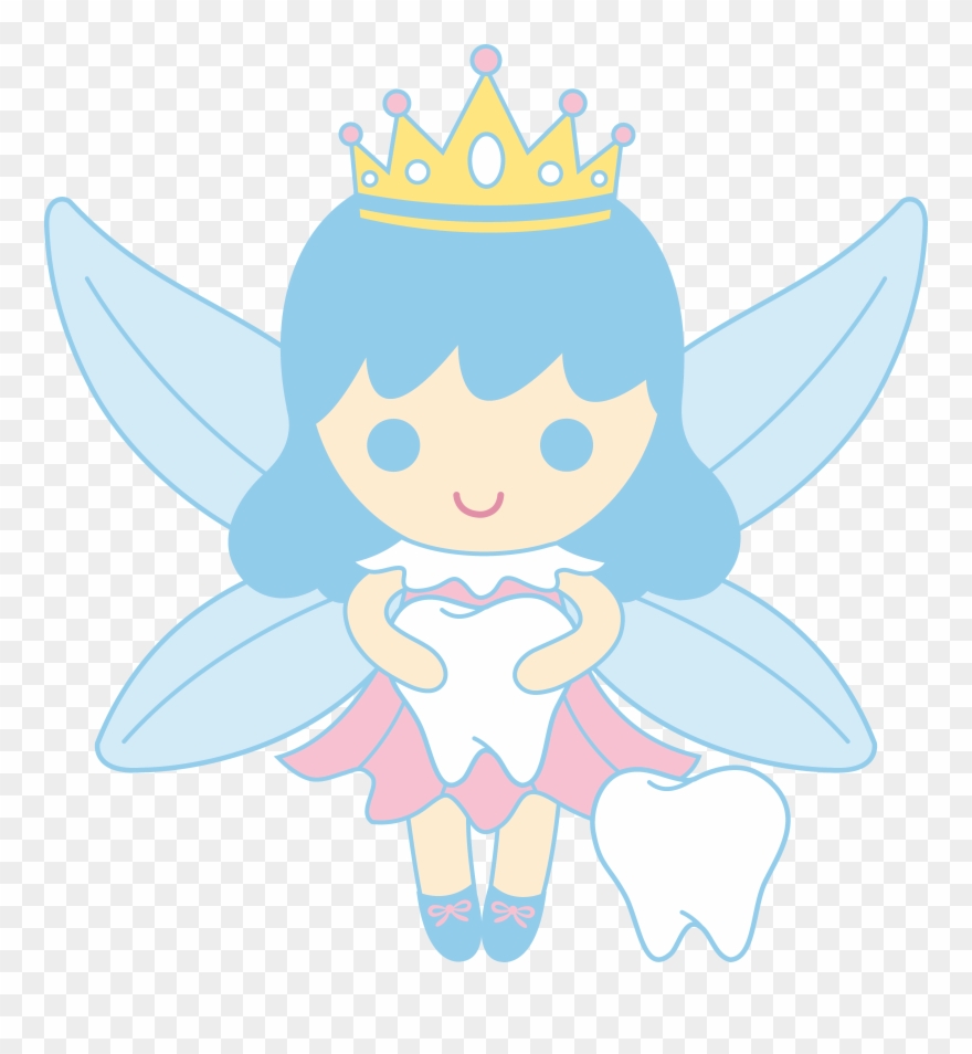 Cute Tooth Fairy Collecting Teeth Free Clip Art - Draw A Tooth Fairy - Png Download