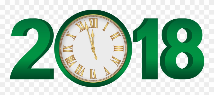 2018 Clock Transparent Background Clipart