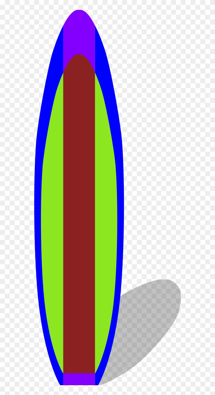 Colorful Surfboard Vector Clipart Free Clip Art Images - Circle - Png Download