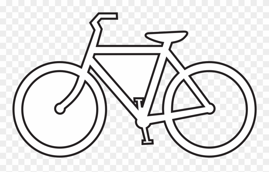 Clipart Line Drawing - Bicycle Images Black And White - Png Download