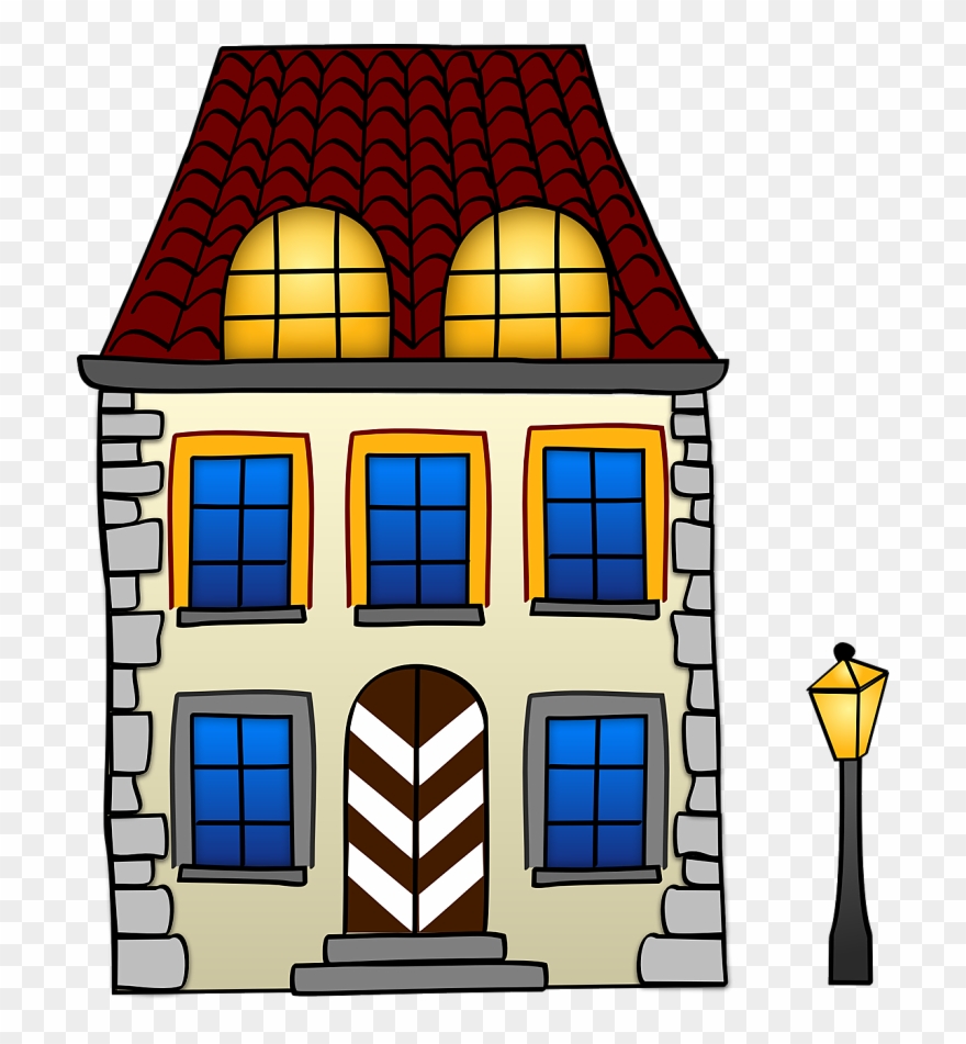 Villa Clipart American House - Draw Buildings And Other Structures: A Step By Step - Png Download