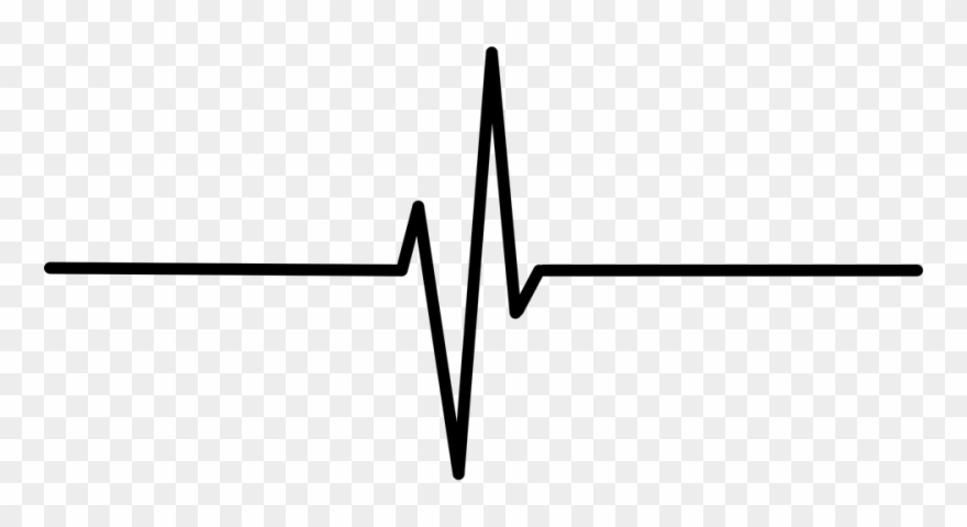 Line Clipart Heartbeat - Black Heart Rate Transparent Background - Png Download