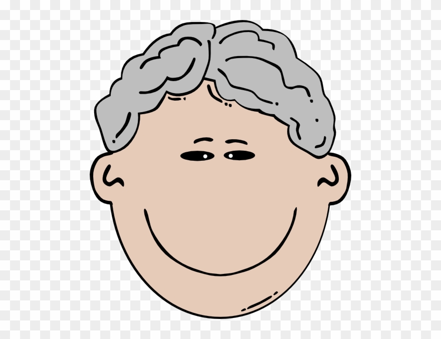 Grey Hair Man Clipart - Png Download
