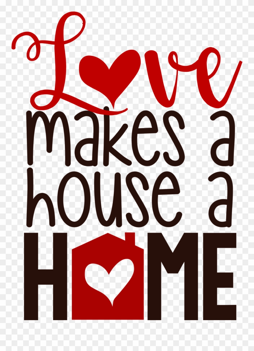 Love Text Clipart House - Clip Art - Png Download