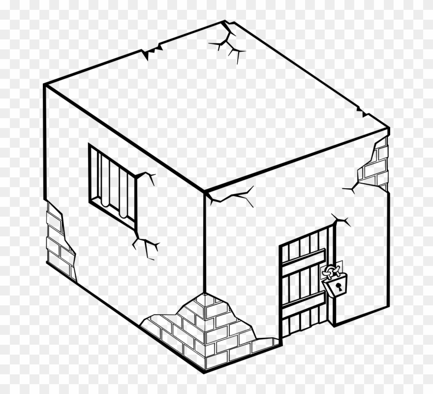 Prison Clipart Jail House - Drawing Of A Jail - Png Download