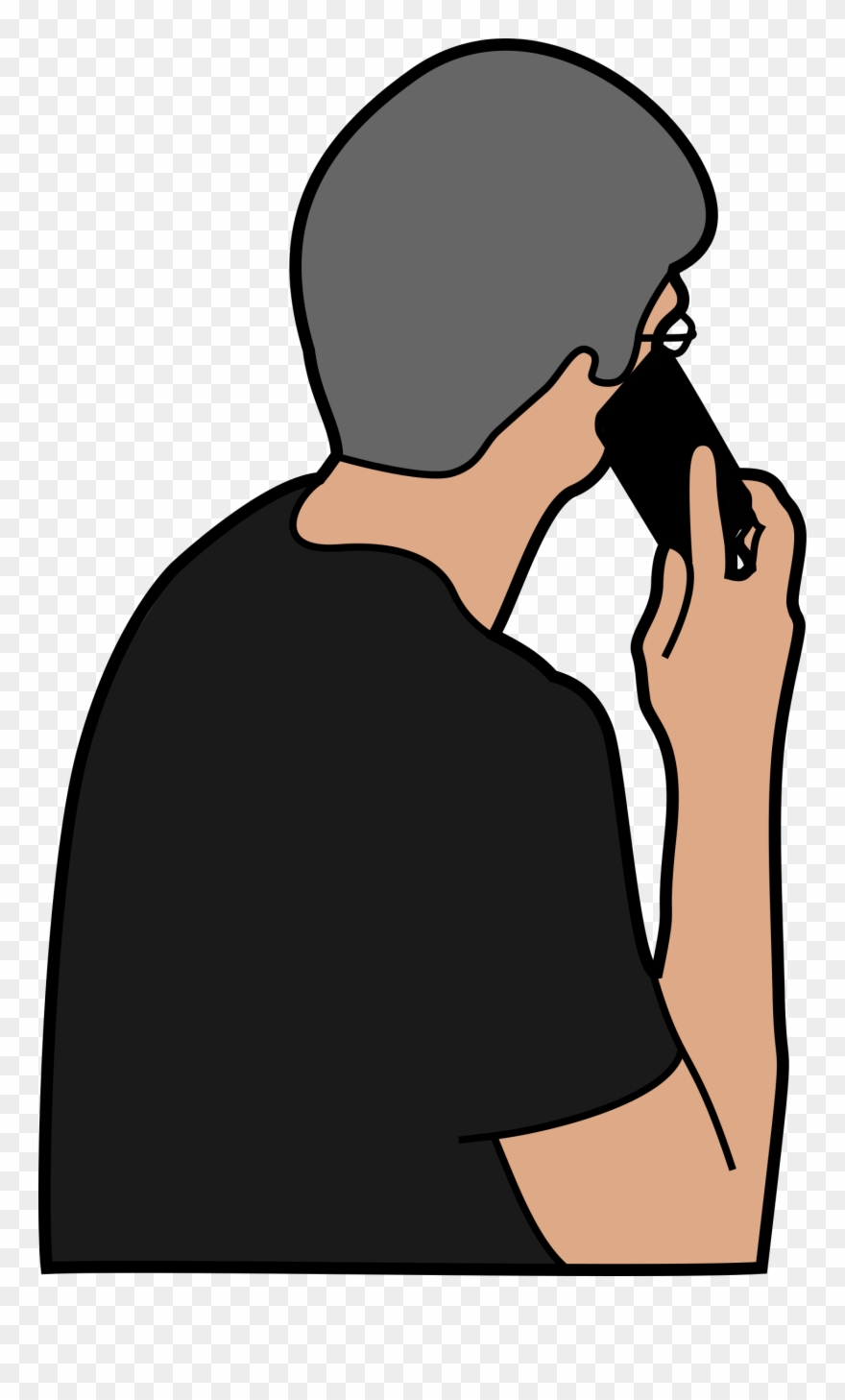 Telephone Call Mobile Phones Computer Icons Man On - Vektor Orang Telpon Clipart
