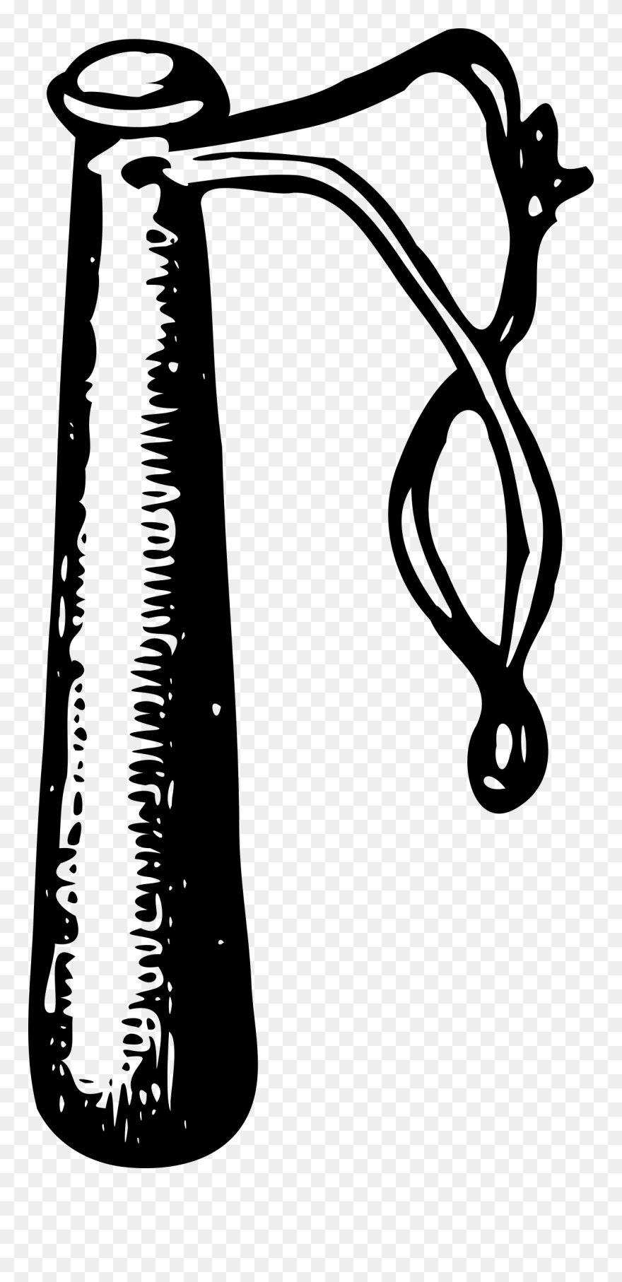 Clip Art Details - Police Baton Clipart Black And White - Png Download