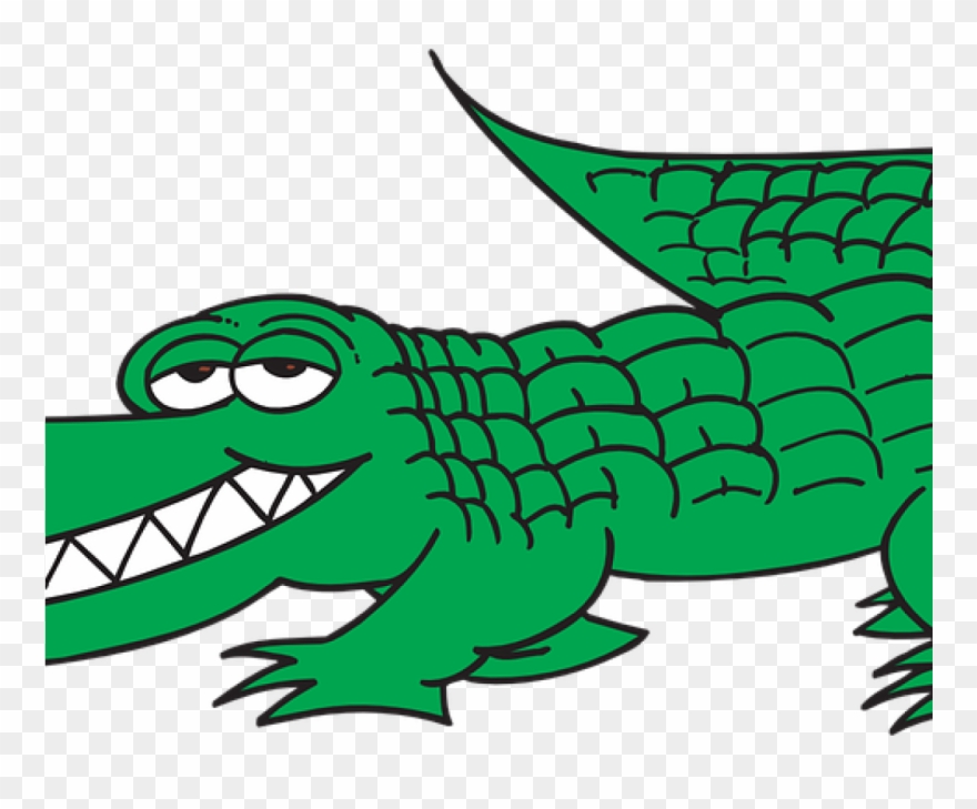 Alligator Clip Art Free 19 Crocodile Banner Black And - Crocodile Tail Cartoon - Png Download