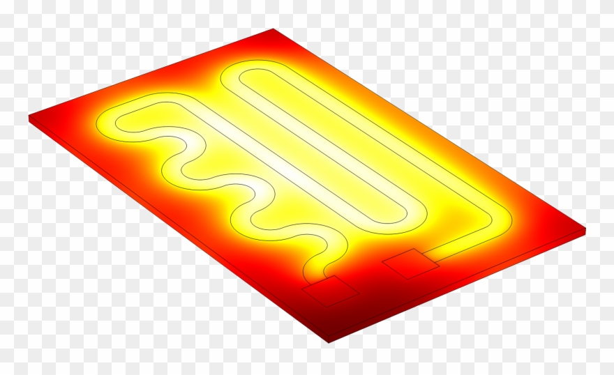 Model Showing Temperature Distribution In A Heating - Comsol Joule Heating Clipart