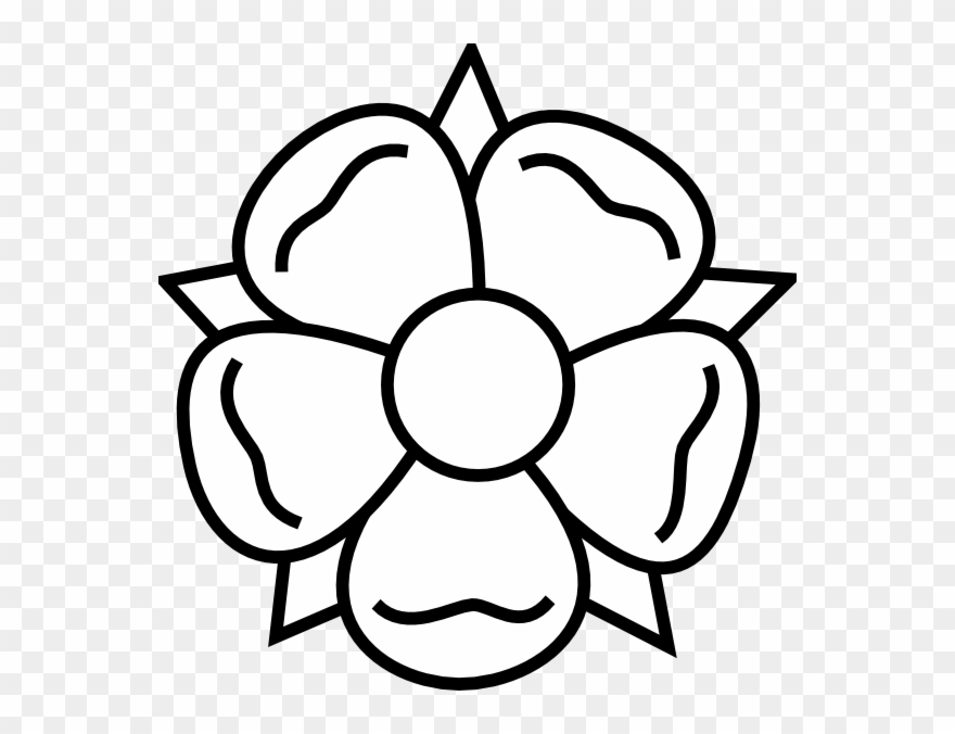 Flower Tattoo Clip Art - Traditional Flower Tattoo Outline - Png Download