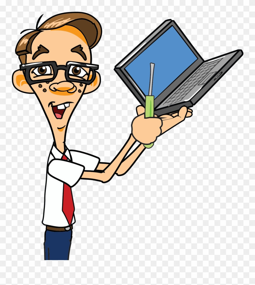 Pc Clipart Animated Computer - Reparación De Computadoras Animadas Png Transparent Png