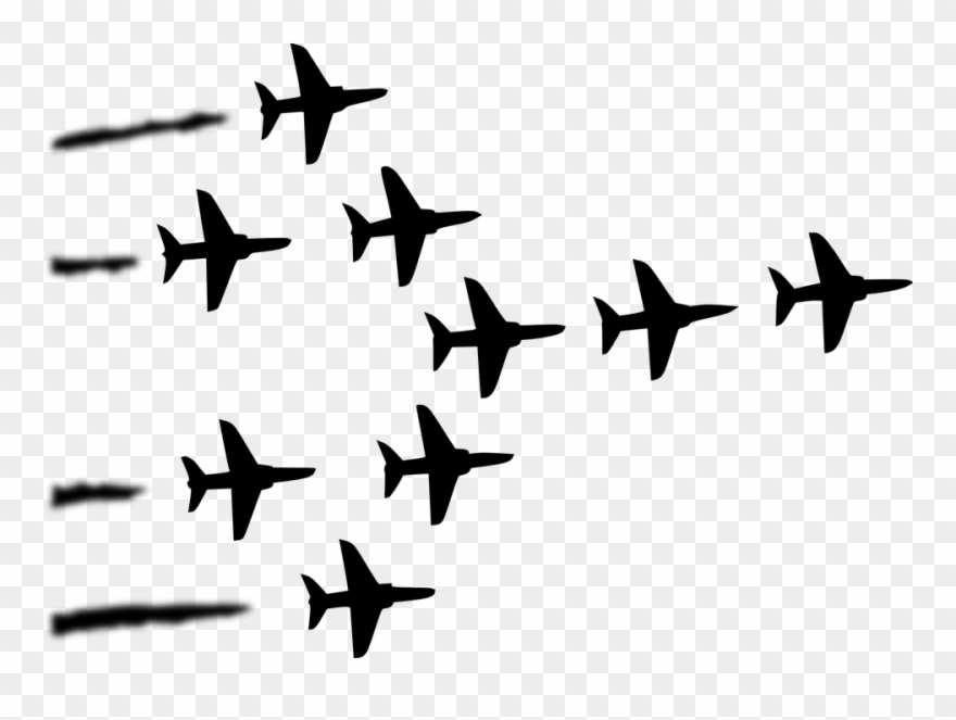 Hd Clipart Plane Military Formation Air Show - Red Arrows - Png Download