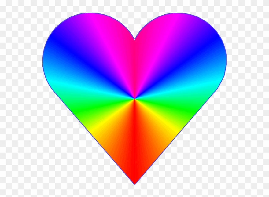 Rainbow Heart Clip Art Clipart Free Download - Rainbow Clipart With Face - Png Download