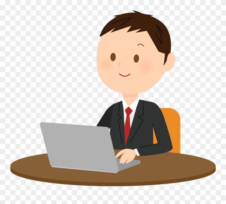 Clipart Computer Typing - Computer User Png Transparent Png