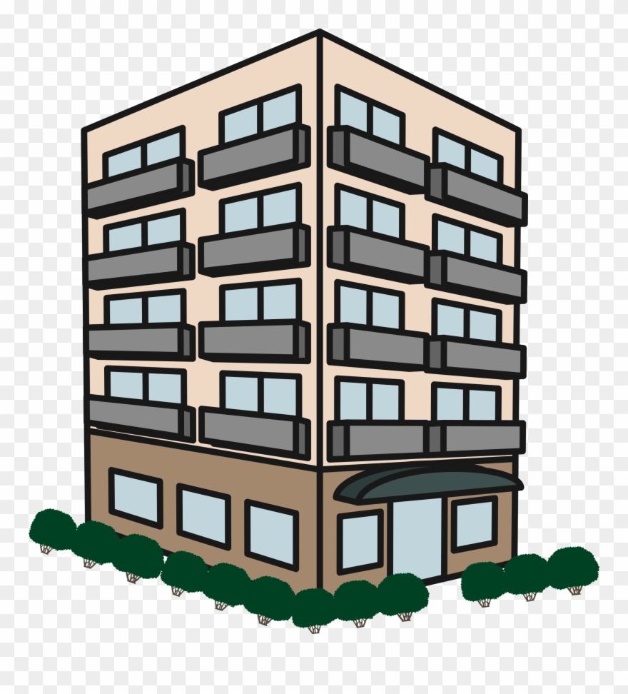 Apartment Complex Clipart Apartment House - Apartment Building Clipart - Png Download