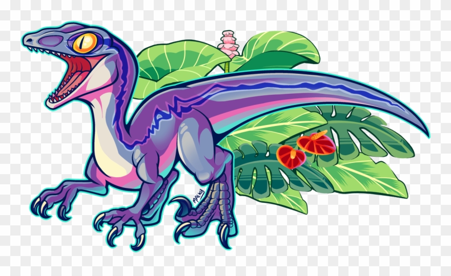 Jurassic World Clipart Jrassic - Jurassic World Velociraptor Cartoon - Png Download