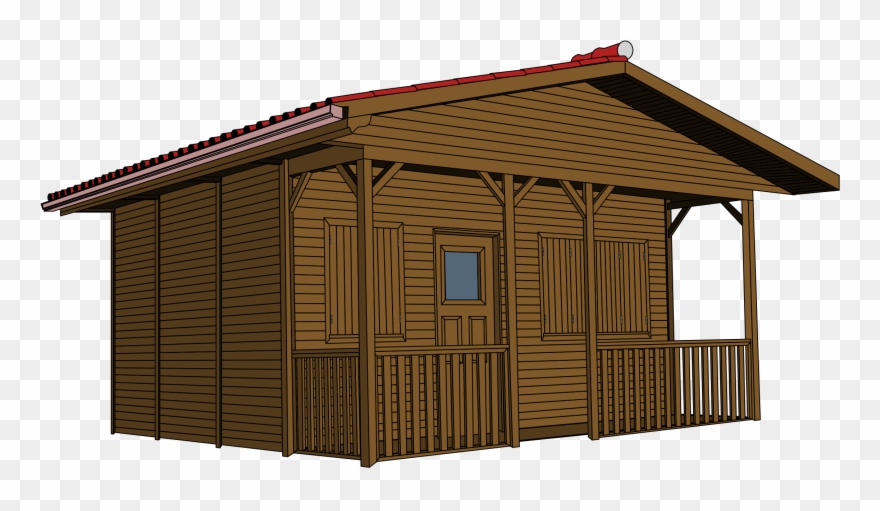 Lodge Clipart Brown House - Wooden House No Background - Png Download