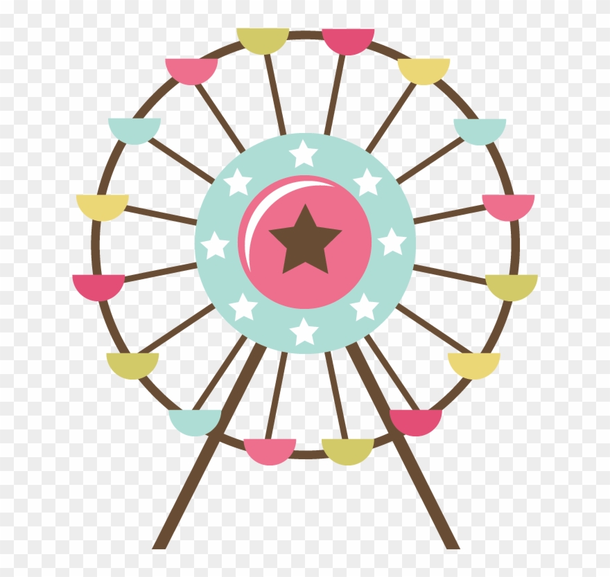 Banner Transparent Silhouette Clip Art At - Carnival Ferris Wheel Clipart - Png Download