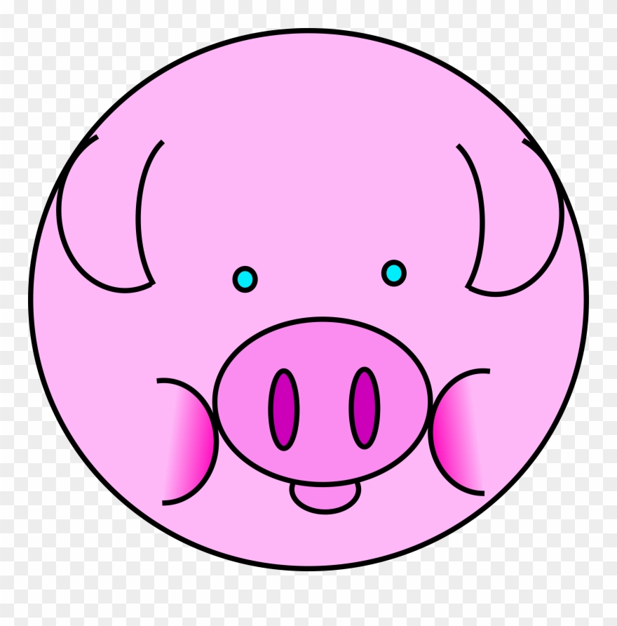 Banner Royalty Free Clipart Pig - Heo Hồng Dễ Thương - Png Download