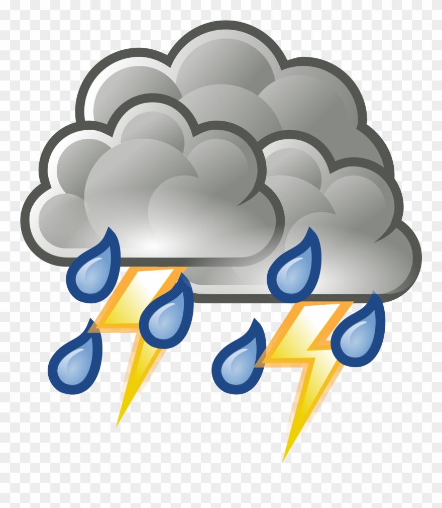 Storm Clipart Different Weather - Weather Thunderstorm - Png Download