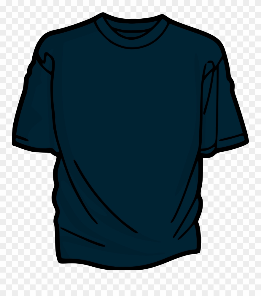 Blue T Shirt Big Image Png - T Shirt Template Clipart