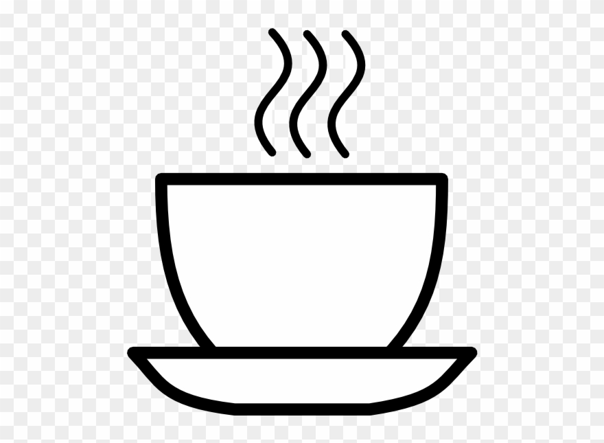 Black And White Coffee Clip Art - Black And White Coffee Cup Clip Art - Png Download