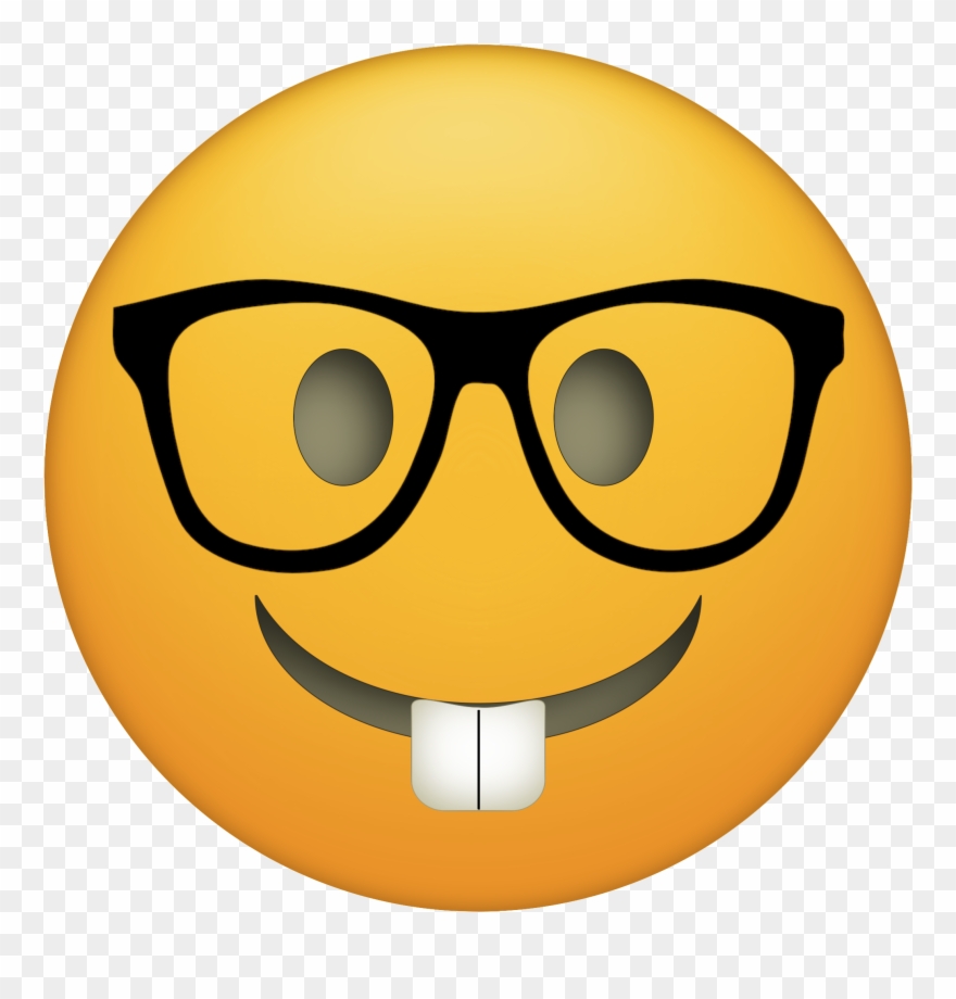 Dictionary Clipart Glass - Emoji Nerd - Png Download