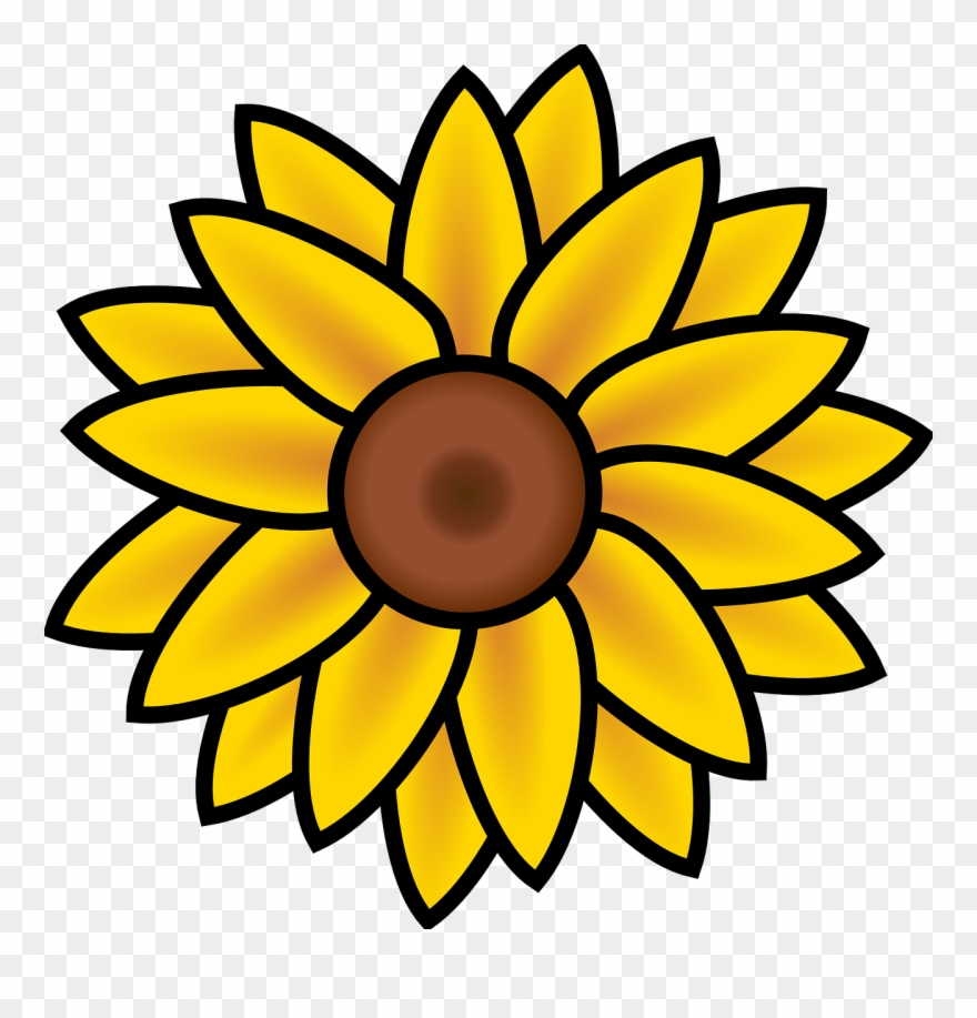 Banner Royalty Free Download Sunflower Clipart - Gambar Bunga Matahari Kartun - Png Download