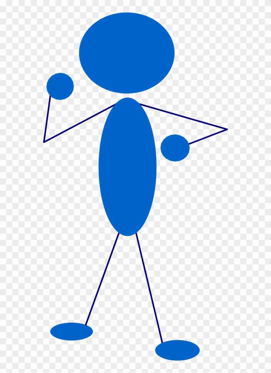 Blue Man Thinking And Contemplating Clipart