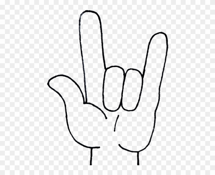 A Perfect World - Rock Hand Sign Clip Art - Png Download