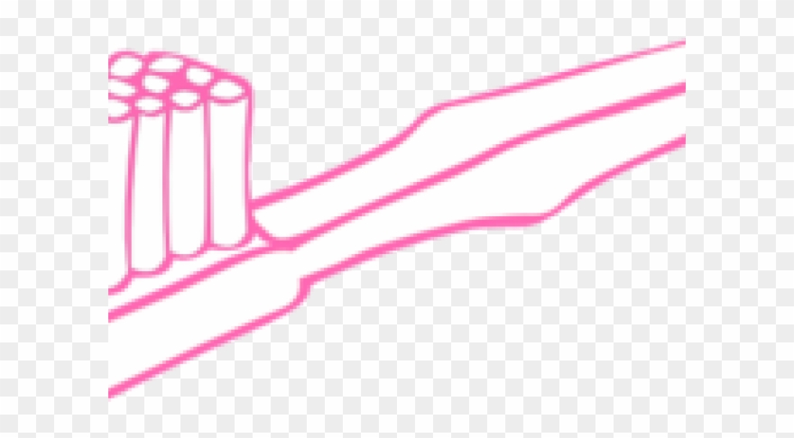 Toothbrush Clipart Pink Toothbrush - Toothbrush Black And White Coloring - Png Download