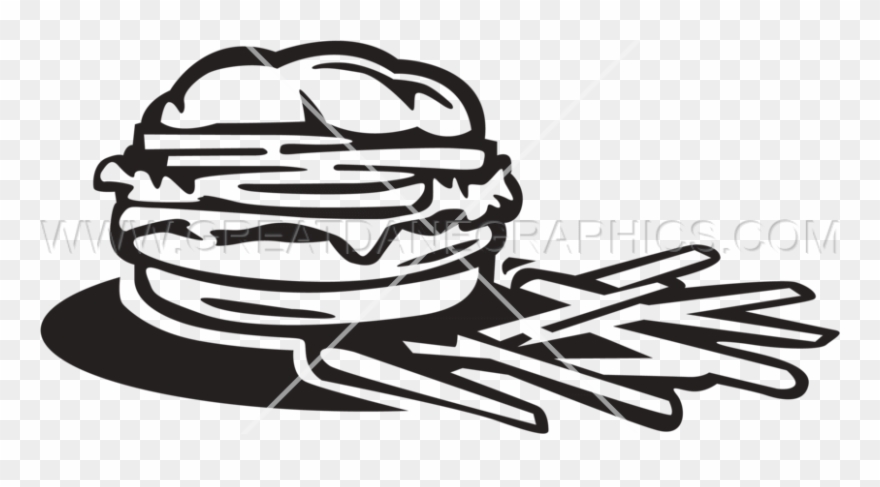 Cheeseburger & Fries - French Fries Clipart