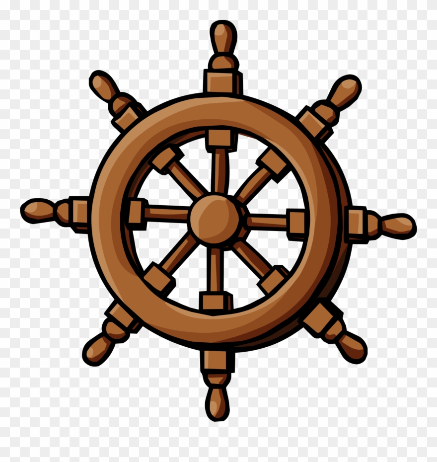 Clip Library Library Captain Clipart Ship Wheel - Imagenes De Un Timon - Png Download