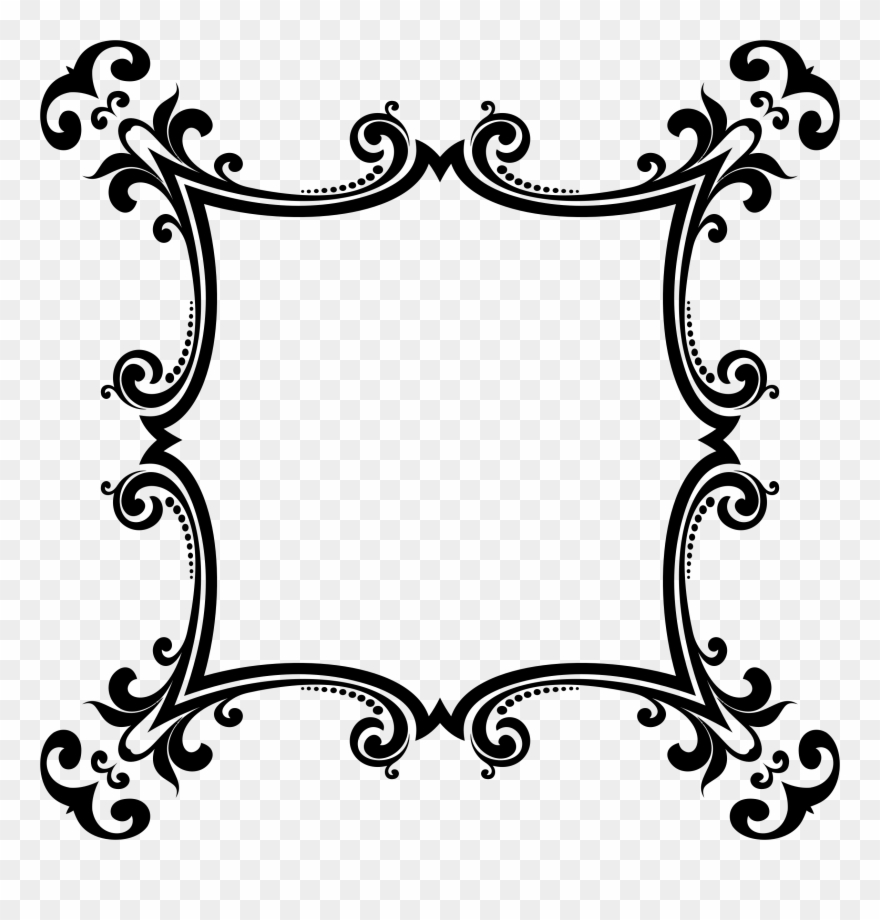 Big Image - Birthday Borders Black And White Clipart