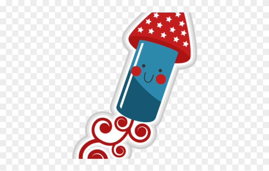 Fireworks Clipart Cute - Independence Day Png Clip Art Transparent Png