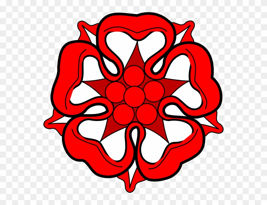 Red Flower Clipart Symmetrical Flower - Clip Art - Png Download