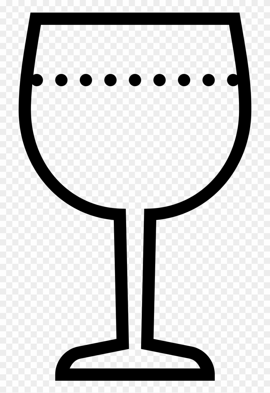Wine Glass Icon - Champagne Stemware Clipart