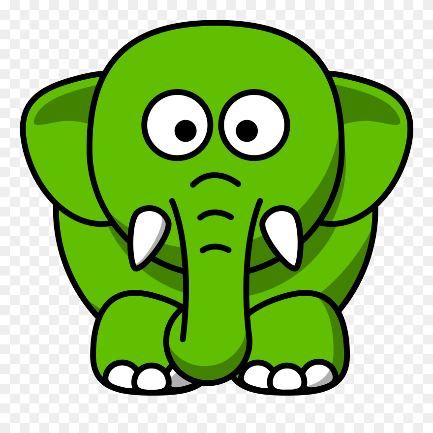 Green Elephant Clipart - Png Download