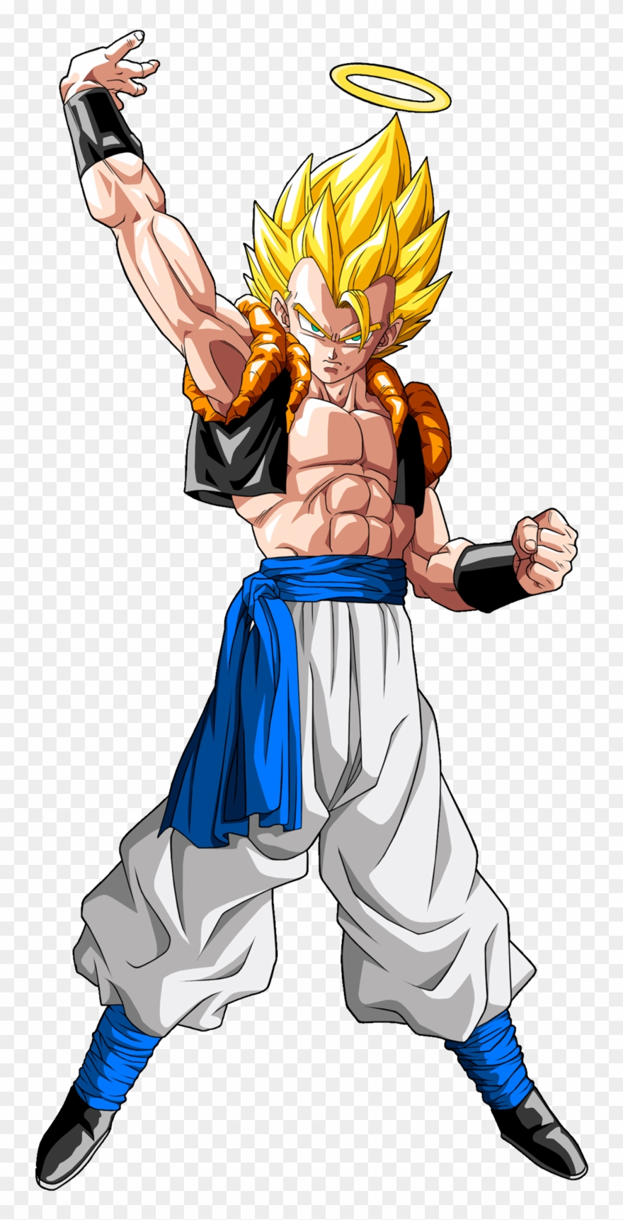 Pointed Ears Clipart Anime Dragon - Gogeta Ssj White - Png Download