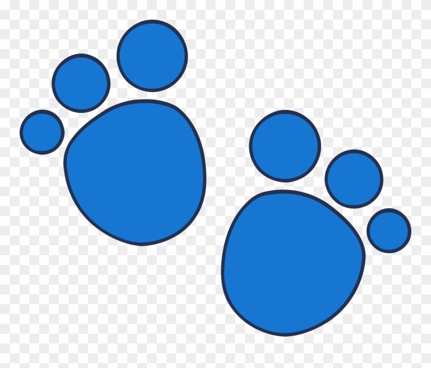 Blue's Clues Clip Art Two Footprint Clipart Png - Clues Pawprints Transparent Png