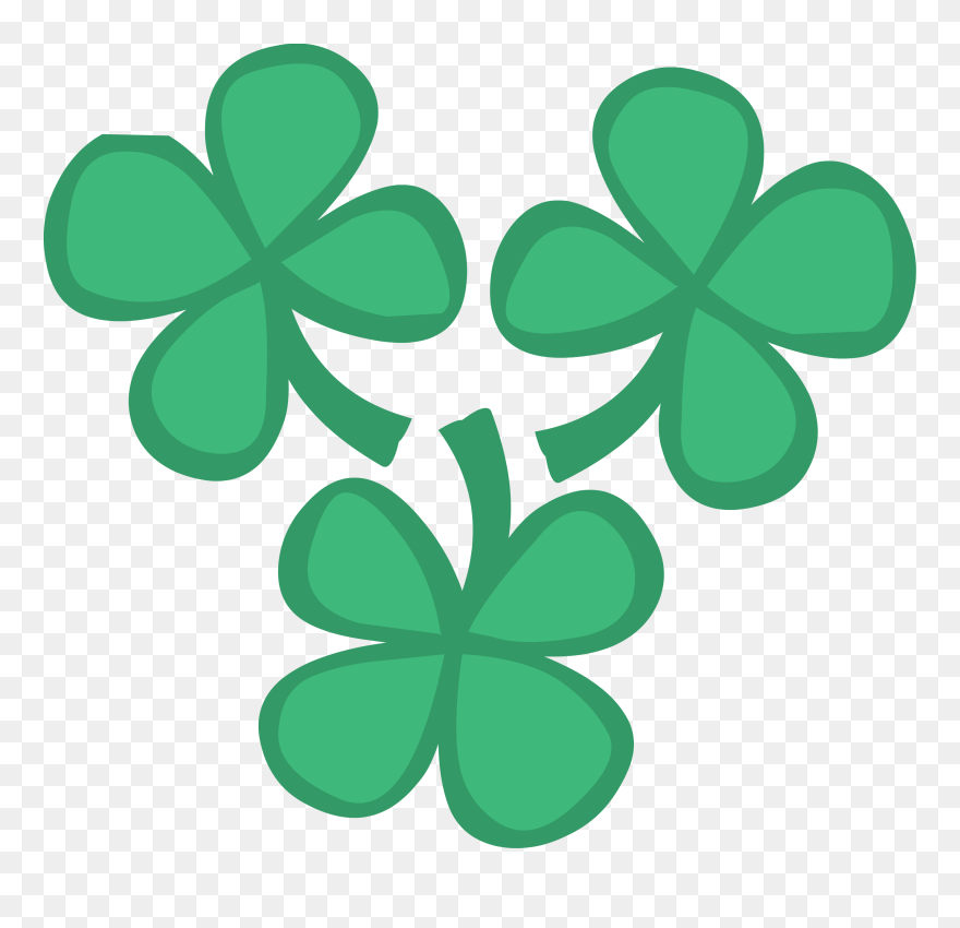 Cards Clipart Clover - Four Leaf Clovers Cartoon - Png Download