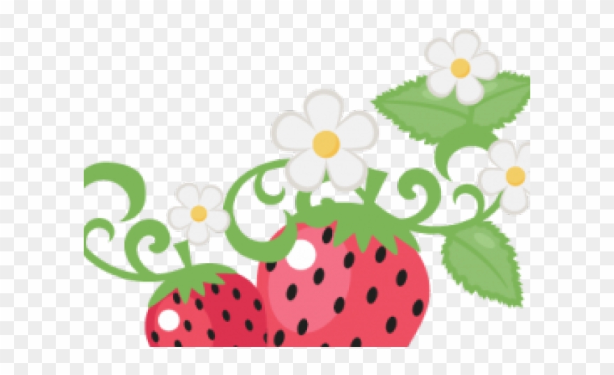Strawberry Clipart Cute - Strawberry Flower Clipart - Png Download