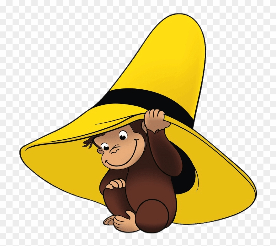 Curious George - Curious George With Yellow Hat Clipart